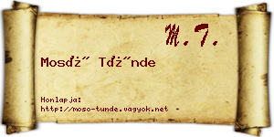 Mosó Tünde névjegykártya