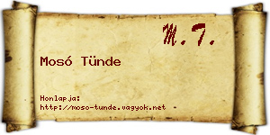 Mosó Tünde névjegykártya