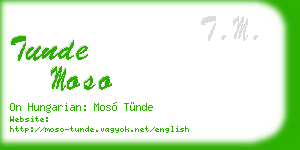 tunde moso business card